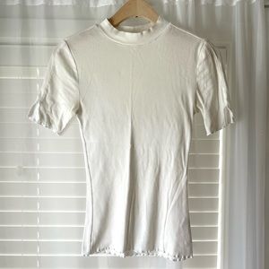 Free People Mock Neck Tee